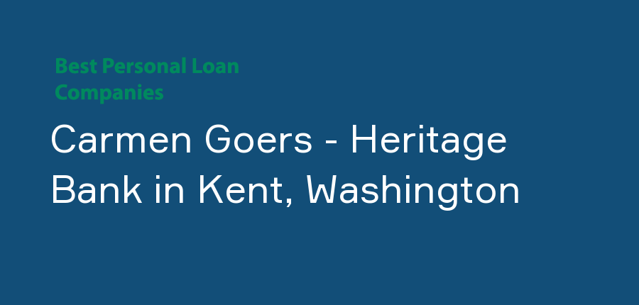 Carmen Goers - Heritage Bank in Washington, Kent