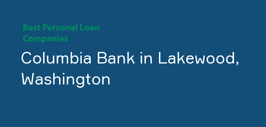 Columbia Bank in Washington, Lakewood