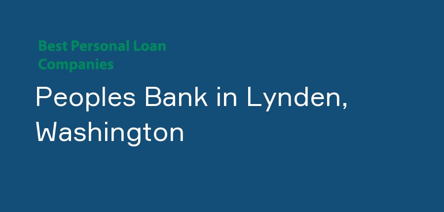 Peoples Bank in Washington, Lynden