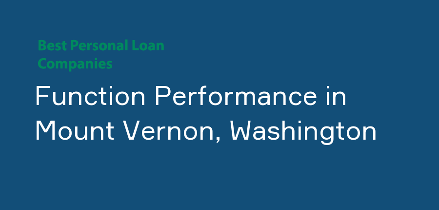 Function Performance in Washington, Mount Vernon