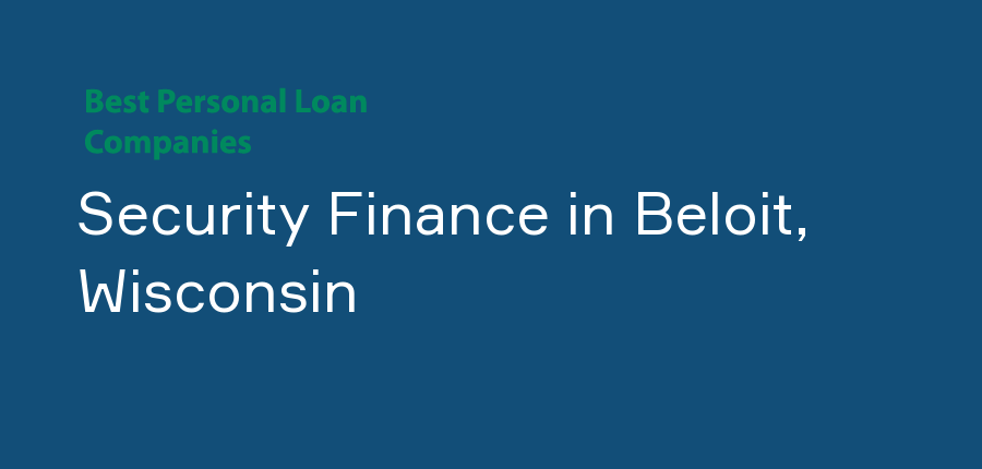 Security Finance in Wisconsin, Beloit