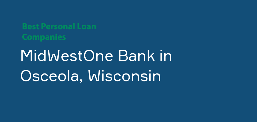 MidWestOne Bank in Wisconsin, Osceola