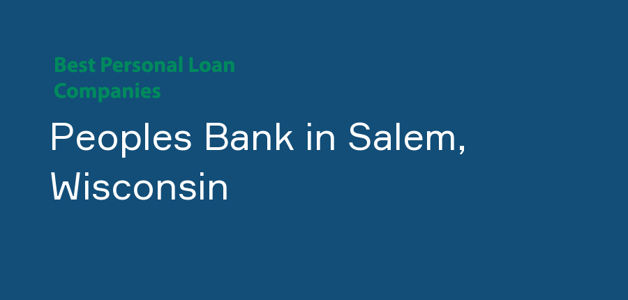 Peoples Bank in Wisconsin, Salem
