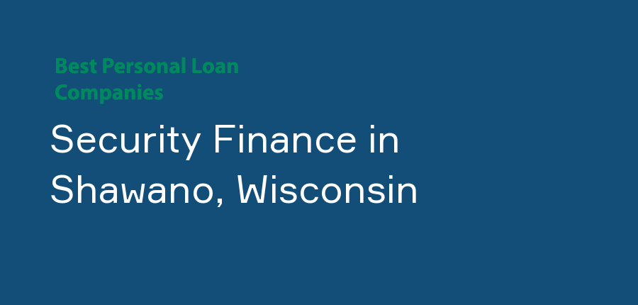 Security Finance in Wisconsin, Shawano