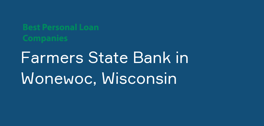 Farmers State Bank in Wisconsin, Wonewoc