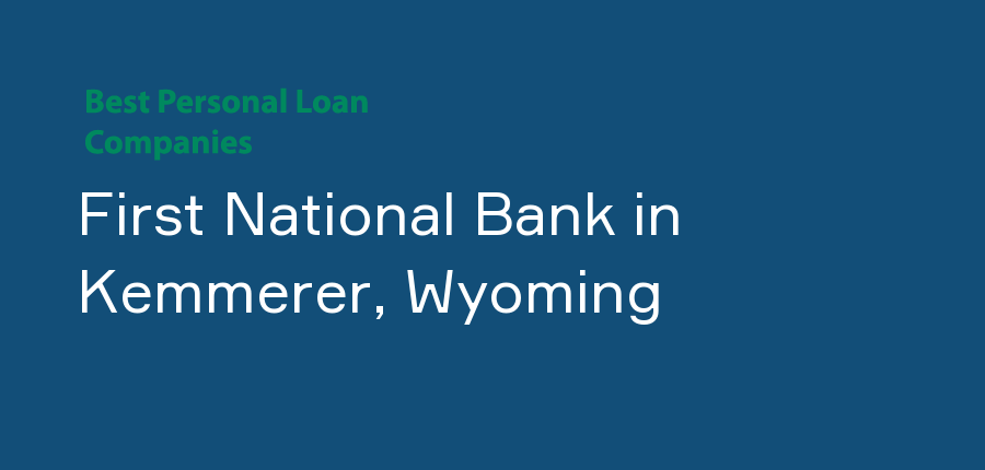 First National Bank in Wyoming, Kemmerer