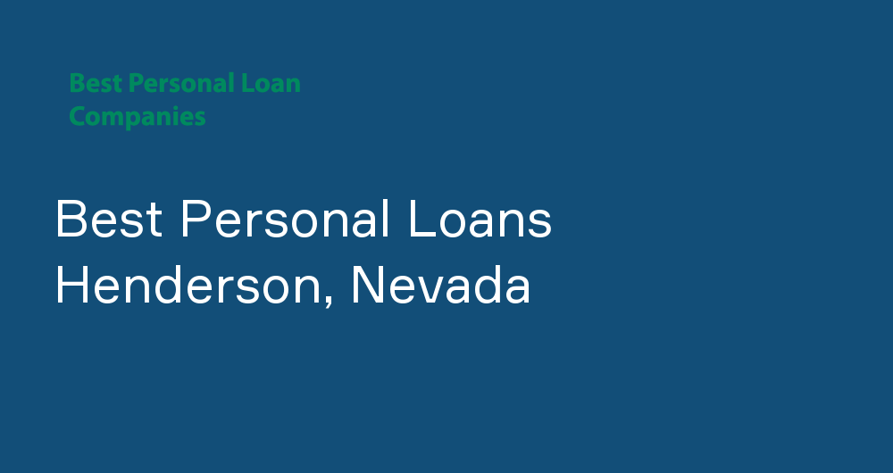 Online Personal Loans in Henderson, Nevada